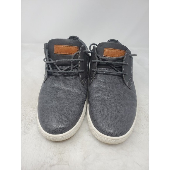 Steve Madden Men's Gray Ankle-High Leather Fashion Sneaker - 8.5 - Picture 2 of 5